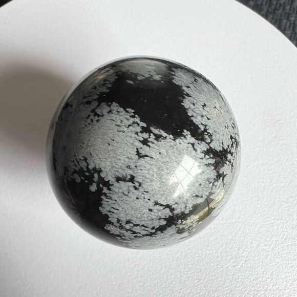 Snowflake Obsidian Crystal Sphere‎ (2) - Picture 6 of 9